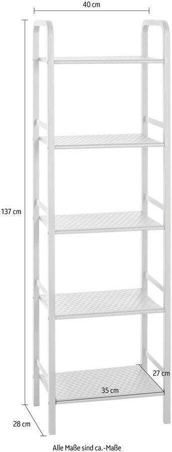 Haku Bijzetrekje 40 x 28 x 137 cm Donkergrijs - Foto 2