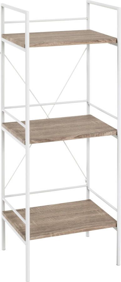 Haku Plankenkast Pepijn 34x27x96 cm MDF wit - Foto 2