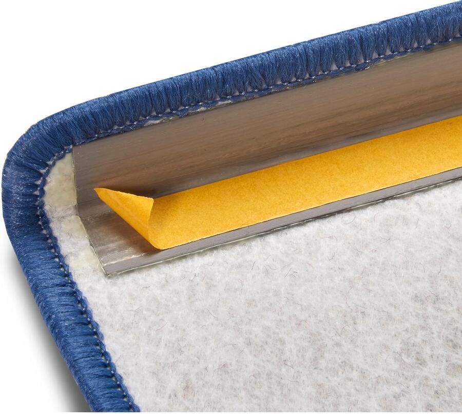 Hanse Home Exclusiv Tredemat Liberty Uni robuust volle kleuren mêlee trap afgehecht 15-delige set