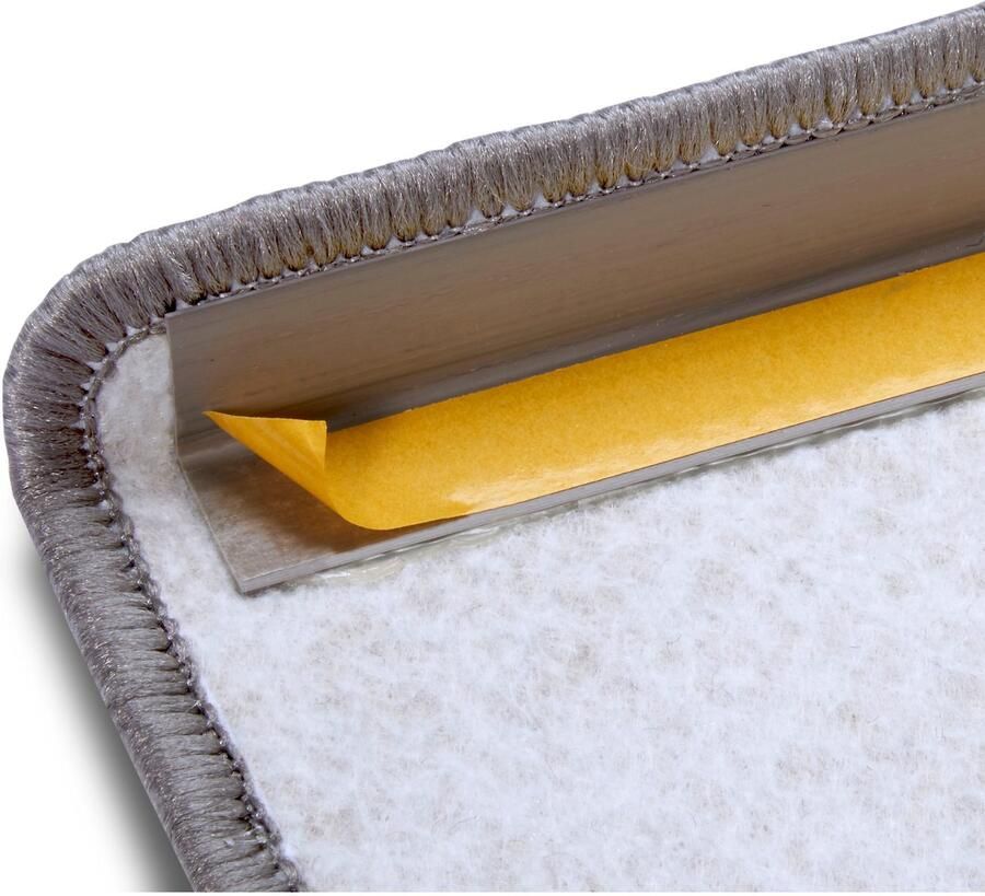 Hanse Home Exclusiv Tredemat Liberty Uni robuust volle kleuren mêlee trap afgehecht 15-delige set