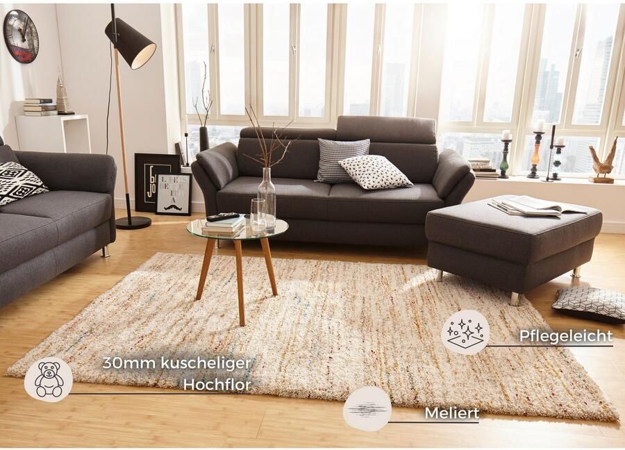 HANSE Home Hoogpolig vloerkleed Chic Shaggy zacht flokati mêlee woonkamer slaapkamer - Foto 3