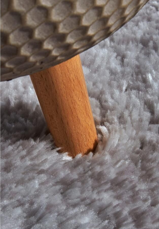 HANSE Home Hoogpolig vloerkleed Olaf Lange pool shaggy effen pluizig zacht glanzend modern effen - Foto 8