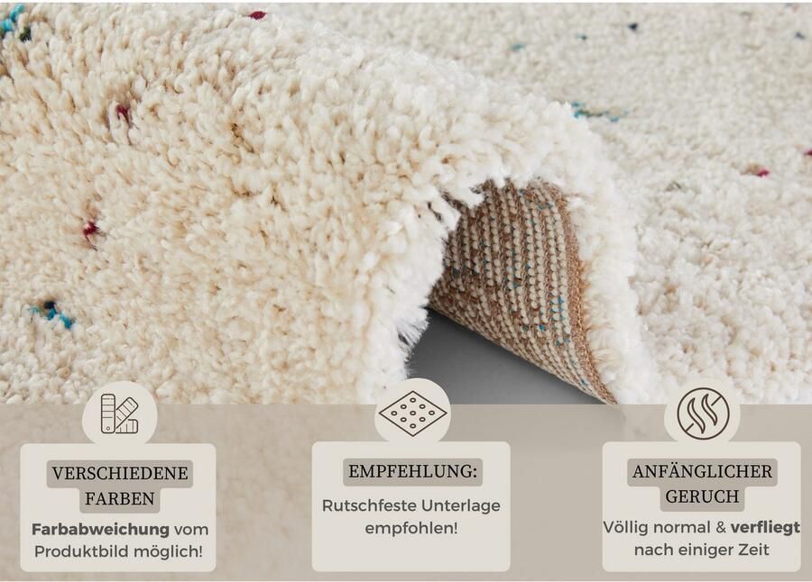 HANSE Home Hoogpolig vloerkleed Teo Shaggy flokati zacht boho woonkamer slaapkamer kinderkamer - Foto 3