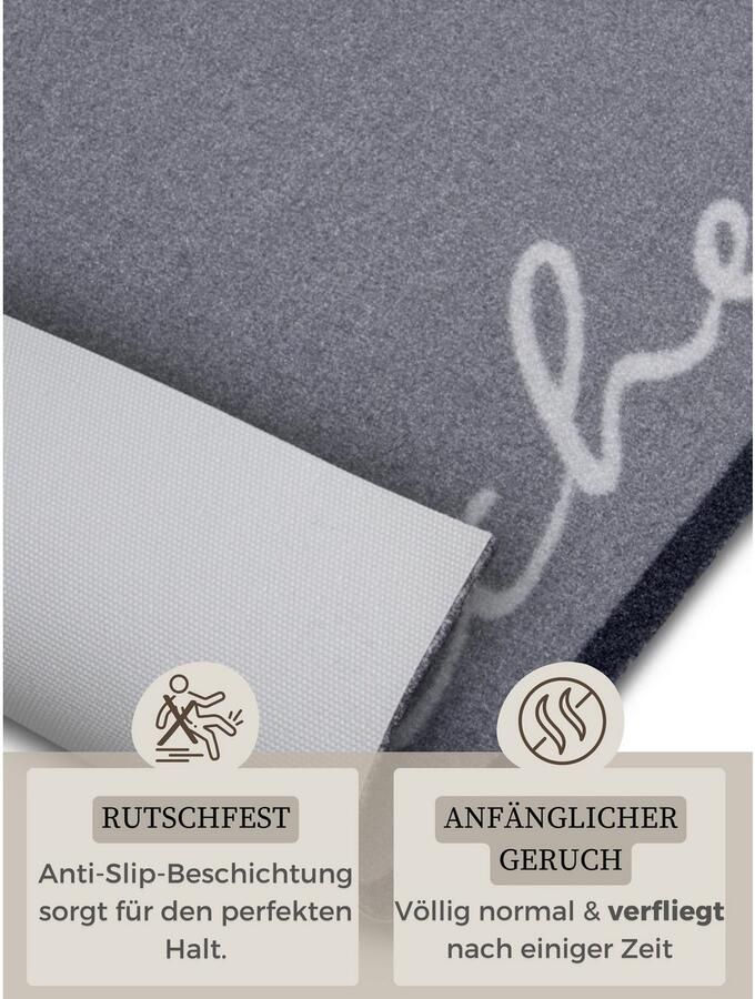 HANSE Home Keukenloper Kitchen hart Loper antislip keukenkleed keuken vloerkleed gemakkelijk in onderhoud - Foto 4