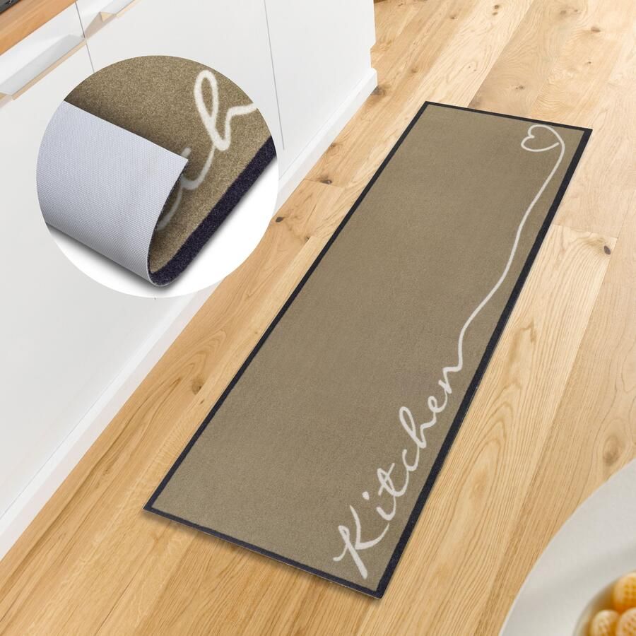 HANSE Home Keukenloper Kitchen hart Loper antislip keukenkleed keuken vloerkleed gemakkelijk in onderhoud - Foto 7