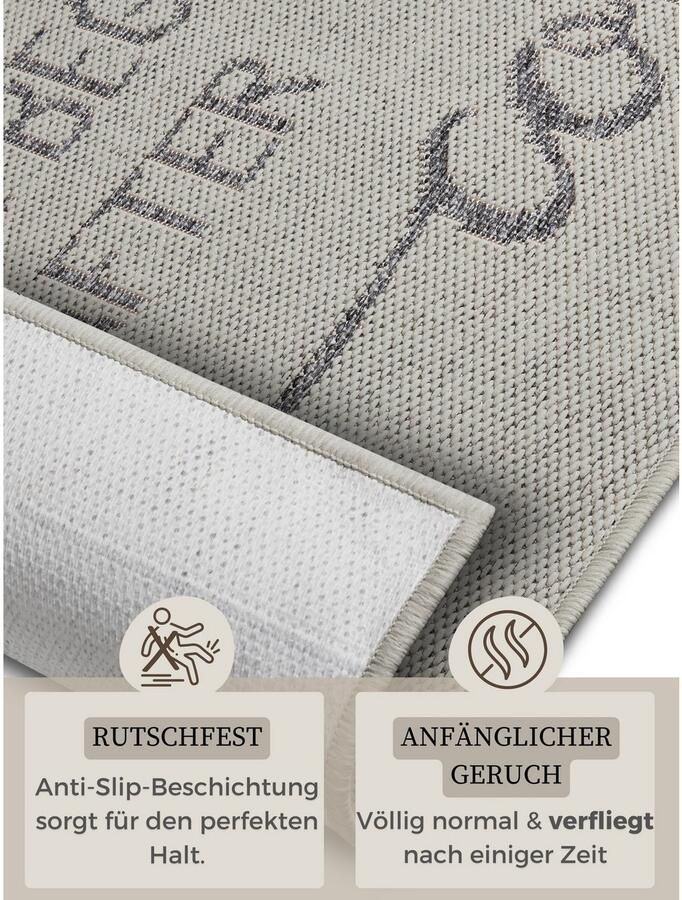 HANSE Home Keukenloper Life Begins After Coffee Loper antislip keukenkleed keuken vloerkleed gemakkelijk in onderhoud - Foto 3