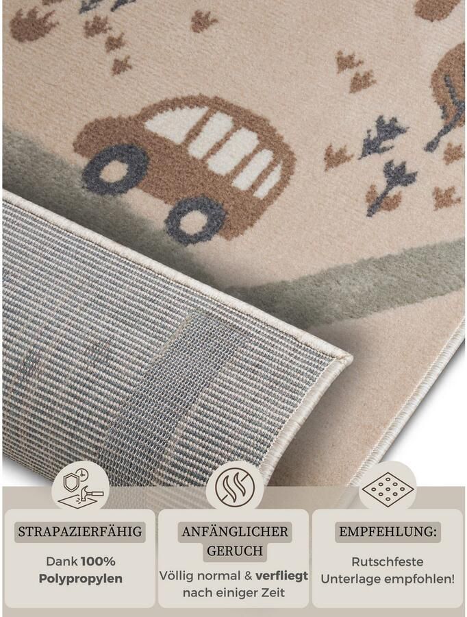 HANSE Home Kindervloerkleed Adventures Animal Park Speeltapijt stevig kinderkamer kortpolig speelondergrond - Foto 2