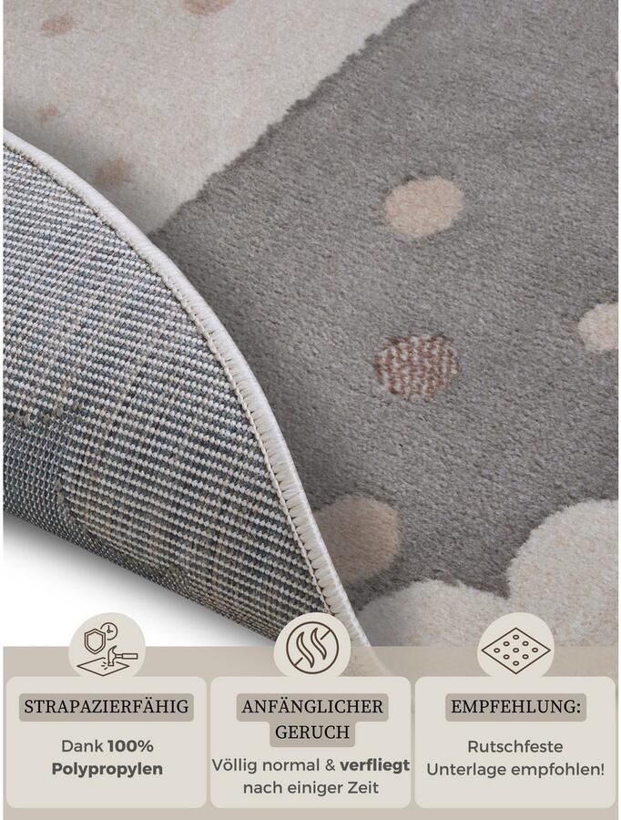 HANSE Home Kindervloerkleed Adventures Crown Speeltapijt stevig kinderkamer kortpolig speelondergrond - Foto 3