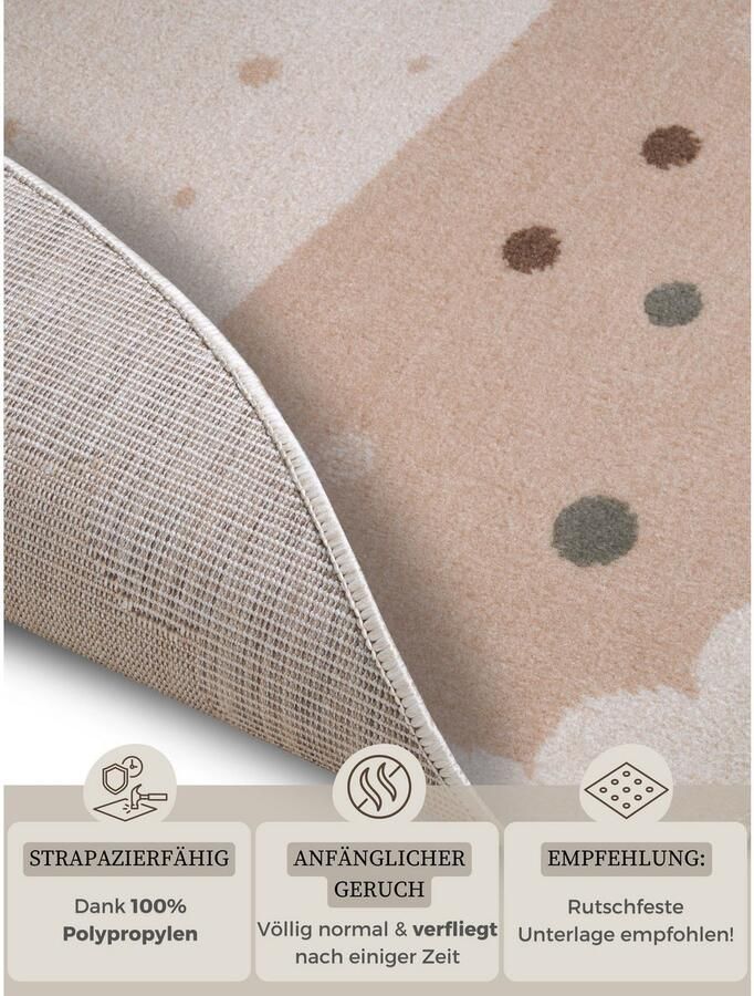 HANSE Home Kindervloerkleed Adventures Crown Speeltapijt stevig kinderkamer kortpolig speelondergrond - Foto 3