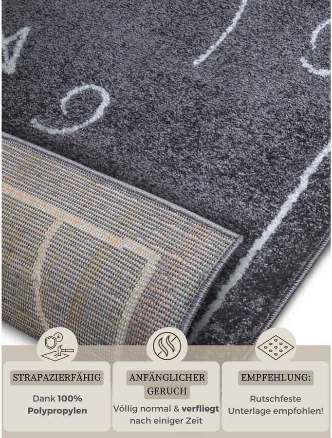 HANSE Home Kindervloerkleed Adventures Gameplan Speeltapijt stevig kinderkamer kortpolig speelondergrond - Foto 3