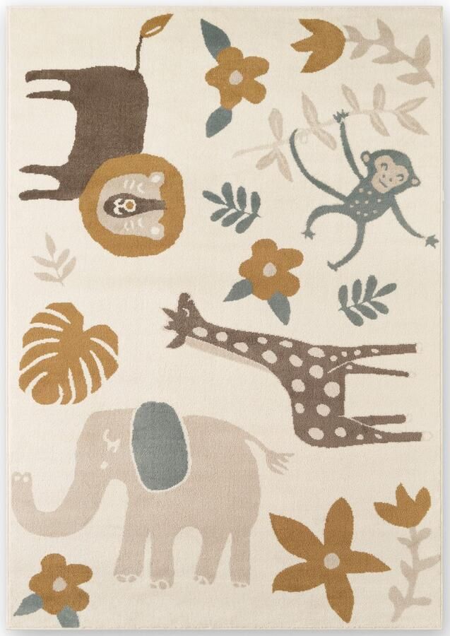 HANSE Home Kindervloerkleed Animal Safari Speeltapijt stevig kinderkamer kortpolig speelondergrond - Foto 4