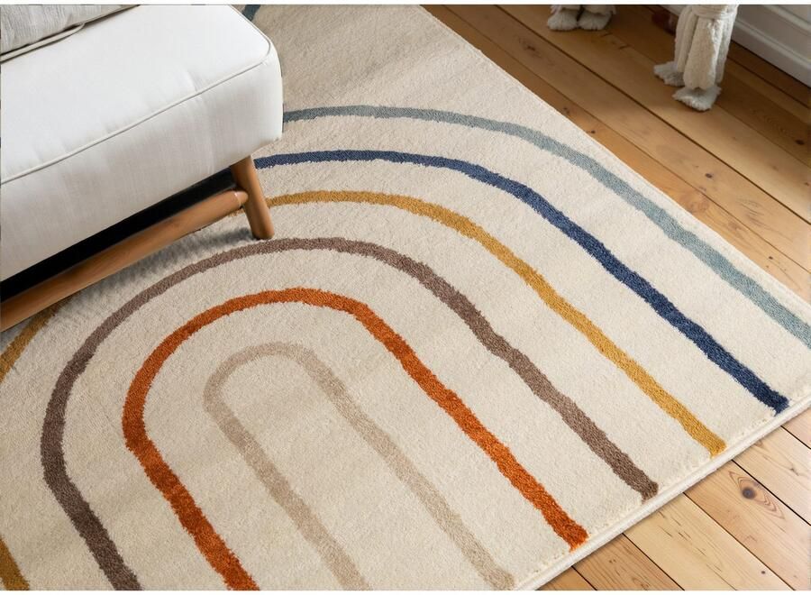HANSE Home Kindervloerkleed Double Rainbow Speeltapijt stevig kinderkamer kortpolig speelondergrond - Foto 3