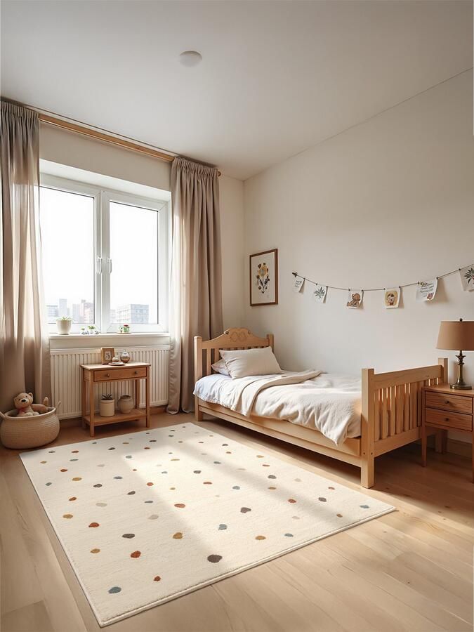 HANSE Home Kindervloerkleed Funny stippen Speelkleed kinderkamer laagpolig speelonderlegger ook in rond - Foto 1