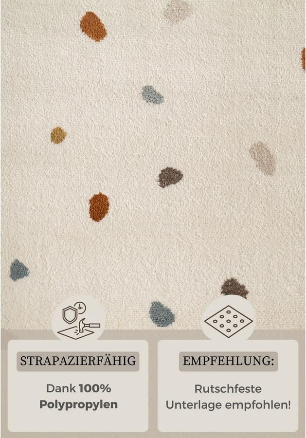 HANSE Home Kindervloerkleed Funny stippen Speeltapijt stevig kinderkamer kortpolig speelondergrond - Foto 5