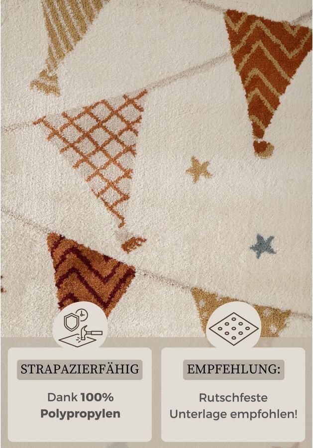 HANSE Home Kindervloerkleed Kids Party Speeltapijt stevig kinderkamer kortpolig speelondergrond - Foto 4