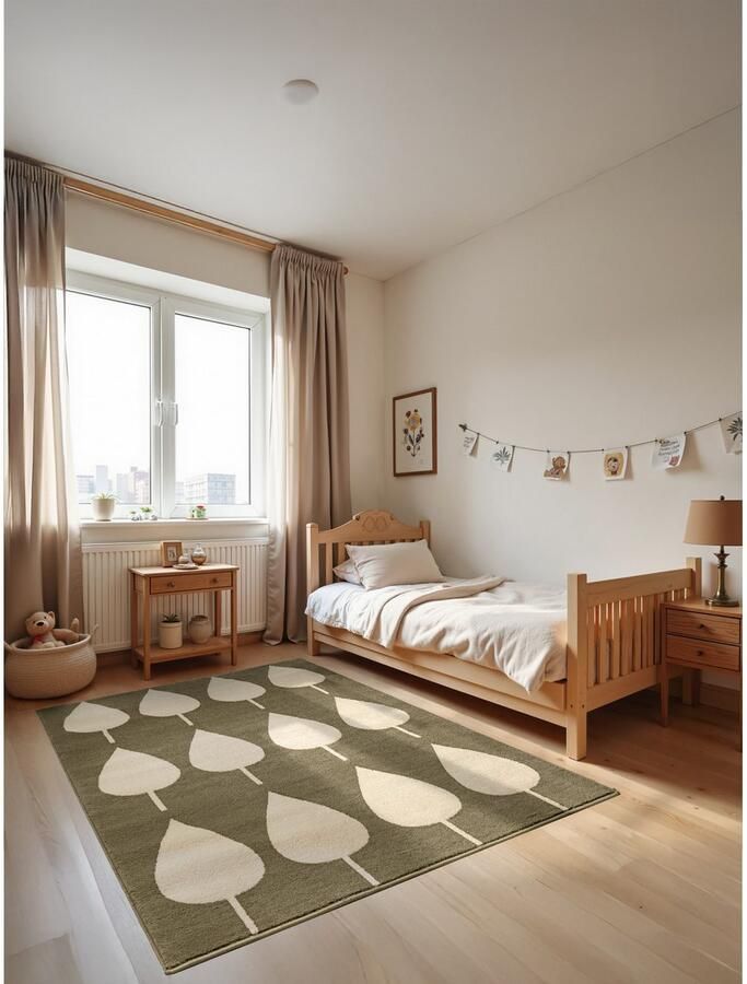 HANSE Home Kindervloerkleed Lovely Leaves Speeltapijt stevig kinderkamer kortpolig speelondergrond - Foto 2
