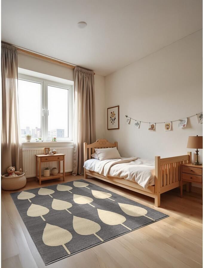 HANSE Home Kindervloerkleed Lovely Leaves Speeltapijt stevig kinderkamer kortpolig speelondergrond - Foto 2