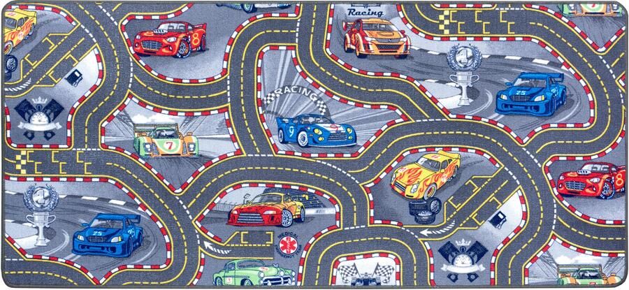 HANSE Home Kindervloerkleed Speeltapijt kinderen Korte pool kinderkamer vloerkleed auto straten slaapkamer - Foto 7