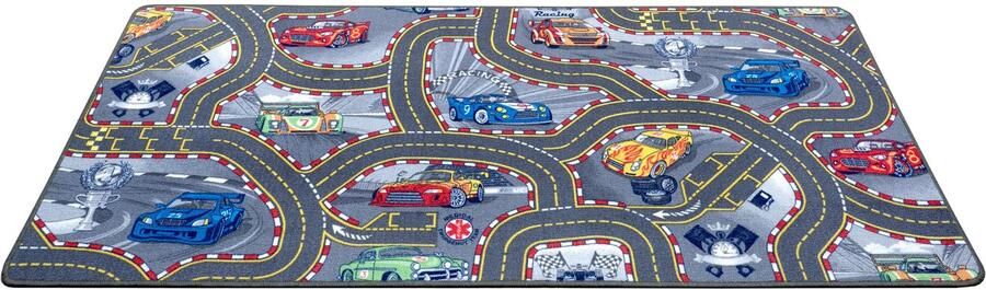 HANSE Home Kindervloerkleed Speeltapijt kinderen Korte pool kinderkamer vloerkleed auto straten slaapkamer - Foto 10