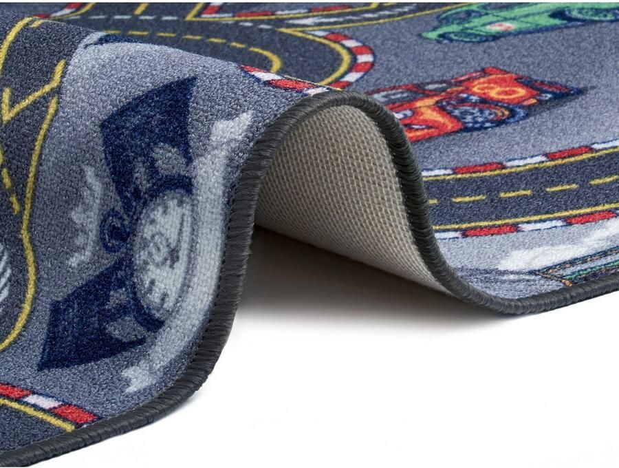 HANSE Home Kindervloerkleed Speeltapijt kinderen Korte pool kinderkamer vloerkleed auto straten slaapkamer - Foto 4