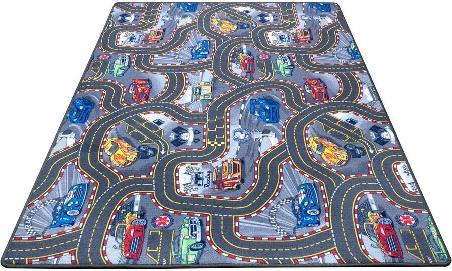 HANSE Home Kindervloerkleed Speeltapijt kinderen Korte pool kinderkamer vloerkleed auto straten slaapkamer - Foto 6