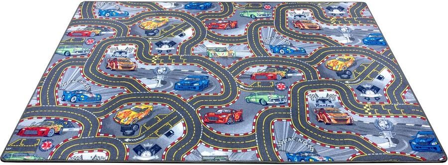 HANSE Home Kindervloerkleed Speeltapijt kinderen Korte pool kinderkamer vloerkleed auto straten slaapkamer - Foto 9