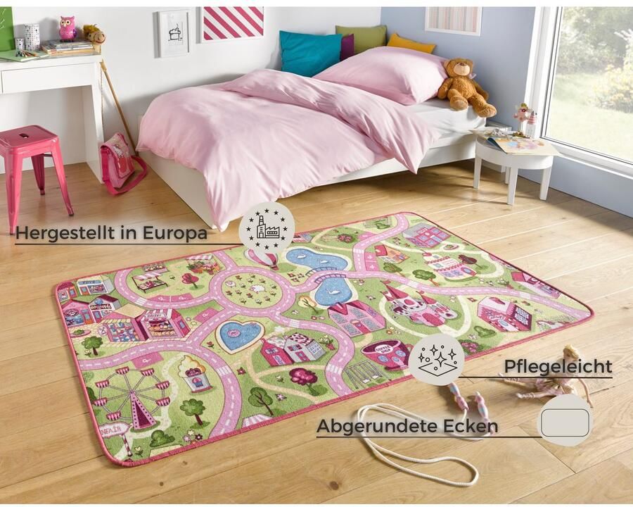 HANSE Home Kindervloerkleed Sweettown Korte pool straten-speelkleed speelmat kinderkamer - Foto 4