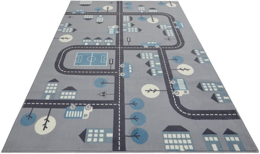 HANSE Home Kindervloerkleed Town Kortpolig kindertapijt speelmat straatontwerp kinderkamer - Foto 6
