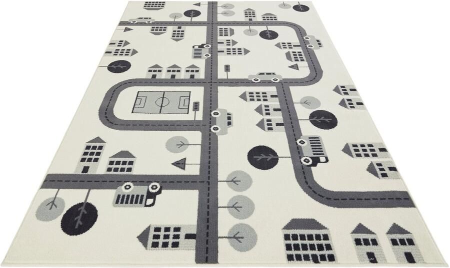 HANSE Home Kindervloerkleed Town Kortpolig kindertapijt speelmat straatontwerp kinderkamer - Foto 5