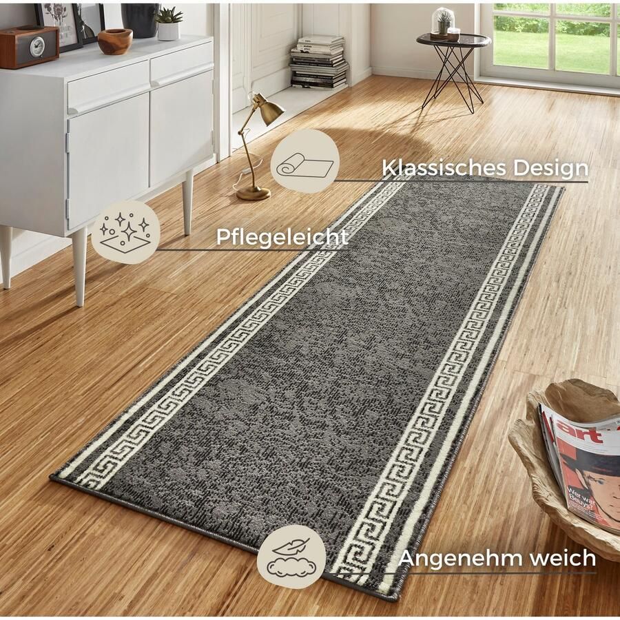 HANSE Home Loper Casa Korte pool zacht loper randdessin vloerkleed keuken hal motief