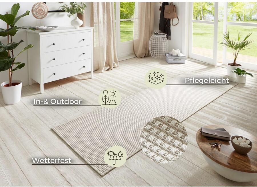 HANSE Home Loper Nature 600 Platweefsel in- & outdoor antislip hal keuken tuin terras - Foto 5