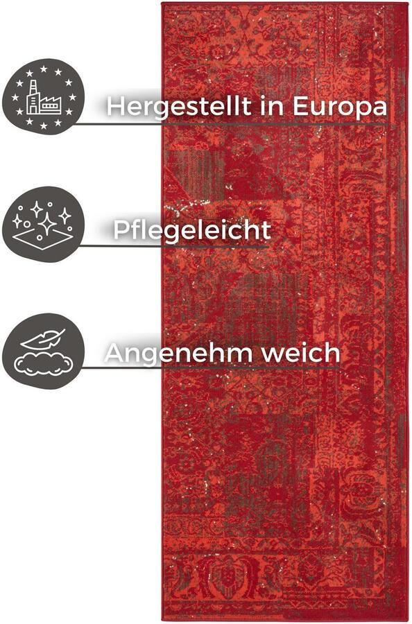 HANSE Home Loper Plume Korte pool used look vloerkleed vintage eetkamer woonkamer hal - Foto 4