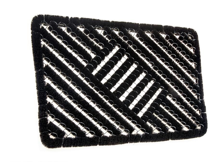 HANSE Home Mat Grid Brushes Mat deurmat Raster robuust borstels binnen buiten vuilafstotend weerbestendig - Foto 1