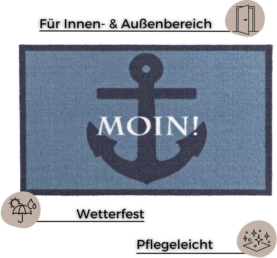 HANSE Home Mat Moin deurmat Wasbaar inloopmat outdoor binnenshuis antislip weerbestendig