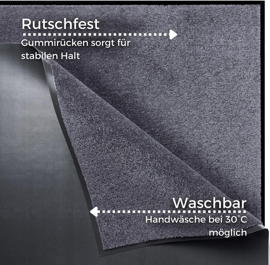 HANSE Home Mat Triton Vuilopvangmat deurmat in- en uitwendig loper wasbaar - Foto 2