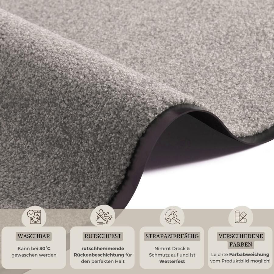 HANSE Home Mat Wash & Clean Vuilopvangmat deurmat in- en uitwendig tapijt loper wasbaar - Foto 2