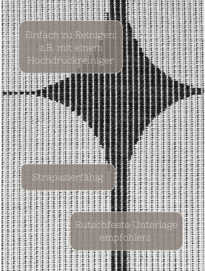 HANSE Home Outdoorkleed Bowen omkeerbaar tapijt Binnen en buiten platweefsel weerbestendig onderhoudsvriendelijk robuust - Foto 5