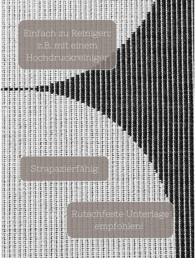 HANSE Home Outdoorkleed Bowen omkeerbaar tapijt Loper binnen en buiten platweefsel weerbestendig onderhoudsvriendelijk robuust - Foto 5