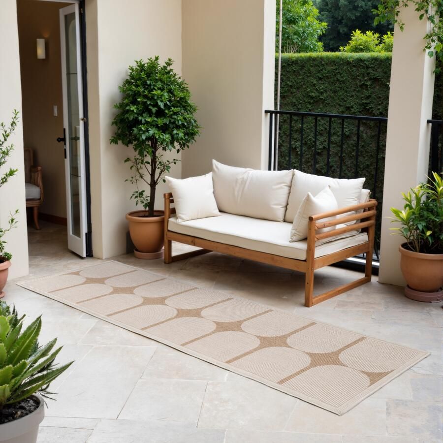 HANSE Home Outdoorkleed Bowen omkeerbaar tapijt Loper binnen en buiten platweefsel weerbestendig onderhoudsvriendelijk robuust - Foto 12