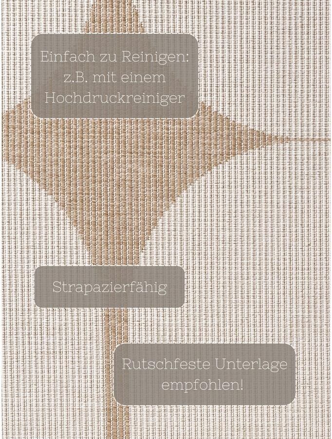 HANSE Home Outdoorkleed Bowen omkeerbaar tapijt Loper binnen en buiten platweefsel weerbestendig onderhoudsvriendelijk robuust - Foto 5