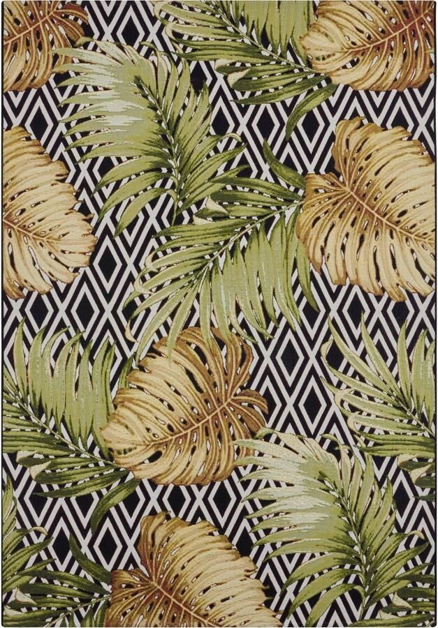 HANSE Home Outdoorkleed Diamonds and Leaves In-& outdoor tapijt weerbestendig balkon tuin woonkamer floraal - Foto 3