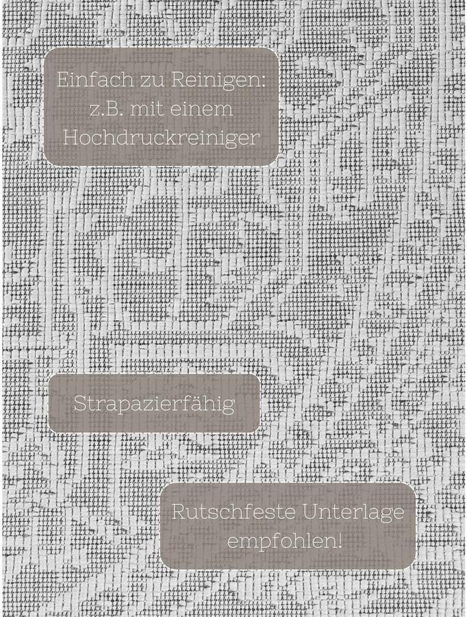 HANSE Home Outdoorkleed Kona omkeerbaar tapijt Binnen en buiten platweefsel weerbestendig onderhoudsvriendelijk robuust - Foto 6