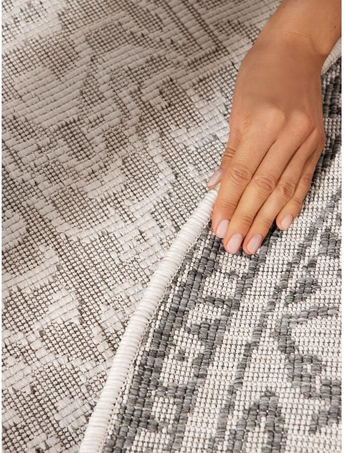 HANSE Home Outdoorkleed Kona omkeerbaar tapijt Binnen en buiten platweefsel weerbestendig onderhoudsvriendelijk robuust - Foto 3