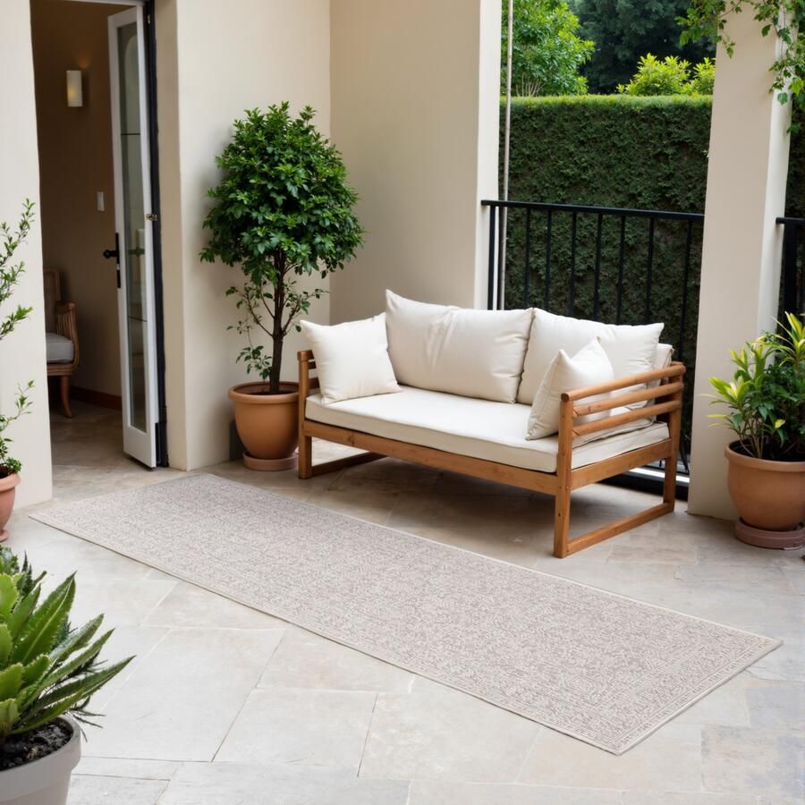 HANSE Home Outdoorkleed Kona omkeerbaar tapijt Binnen en buiten platweefsel weerbestendig onderhoudsvriendelijk robuust - Foto 9