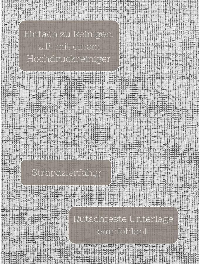 HANSE Home Outdoorkleed Kona omkeerbaar tapijt Binnen en buiten platweefsel weerbestendig onderhoudsvriendelijk robuust - Foto 3