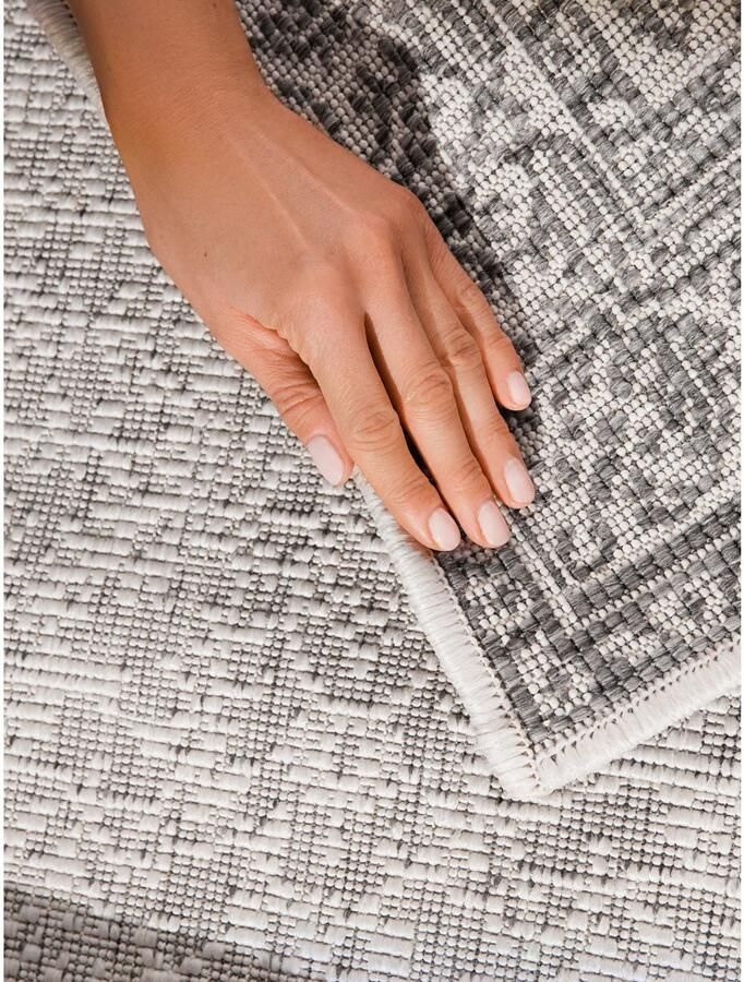 HANSE Home Outdoorkleed Kona omkeerbaar tapijt Binnen en buiten platweefsel weerbestendig onderhoudsvriendelijk robuust - Foto 4