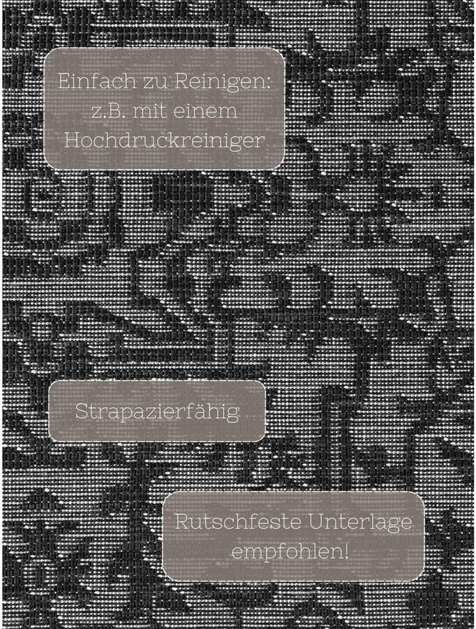 HANSE Home Outdoorkleed Kona omkeerbaar tapijt Binnen en buiten platweefsel weerbestendig onderhoudsvriendelijk robuust - Foto 4