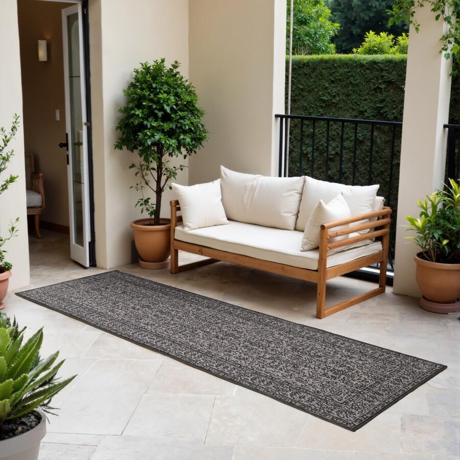 HANSE Home Outdoorkleed Kona omkeerbaar tapijt Binnen en buiten platweefsel weerbestendig onderhoudsvriendelijk robuust - Foto 10