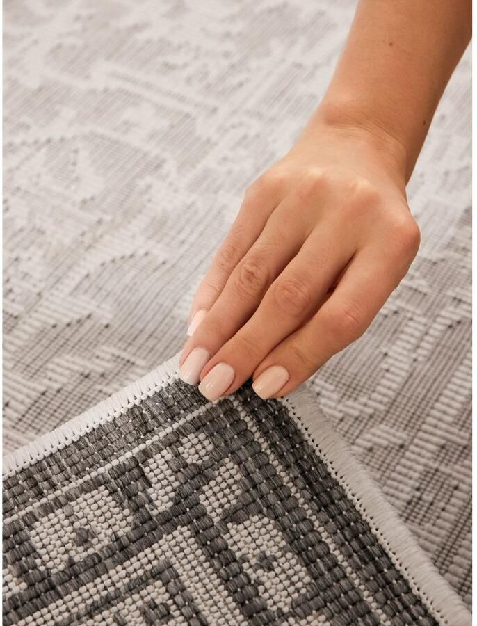 HANSE Home Outdoorkleed Kona omkeerbaar tapijt Binnen en buiten platweefsel weerbestendig onderhoudsvriendelijk robuust - Foto 2