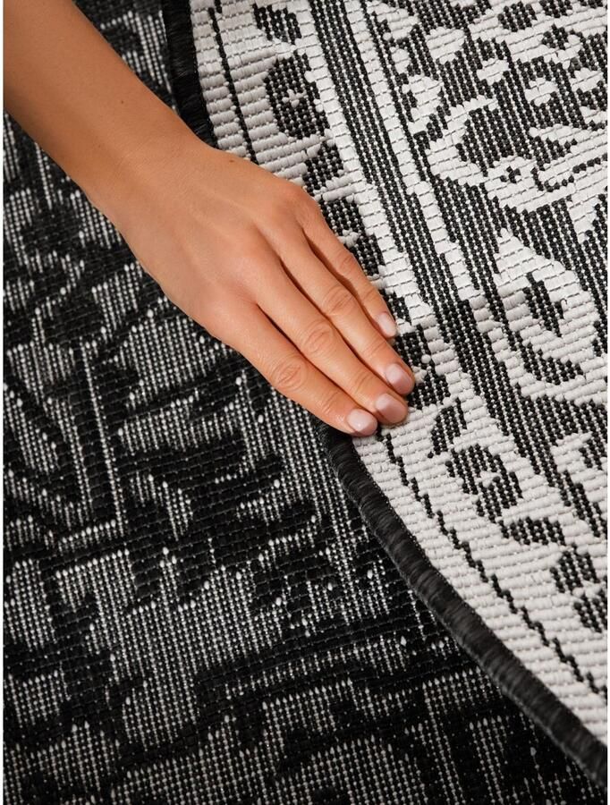 HANSE Home Outdoorkleed Kona omkeerbaar tapijt Binnen en buiten platweefsel weerbestendig onderhoudsvriendelijk robuust - Foto 8